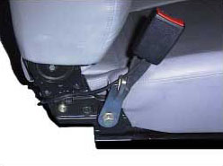 Brey-Krause Harness Belt Mounts Installed